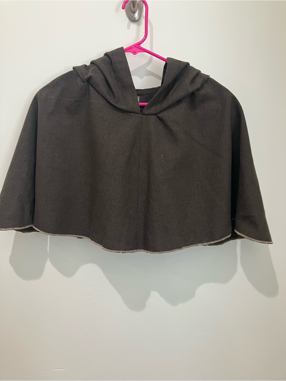 Kids Hooded Theater Cape in Dark Brown